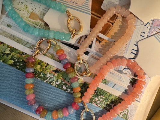 Summer Beaded Bracelet - Light Pink