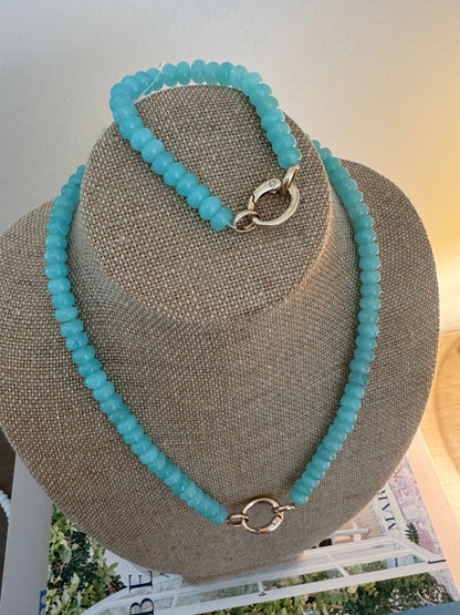 Summer Beaded Bracelet - Teal