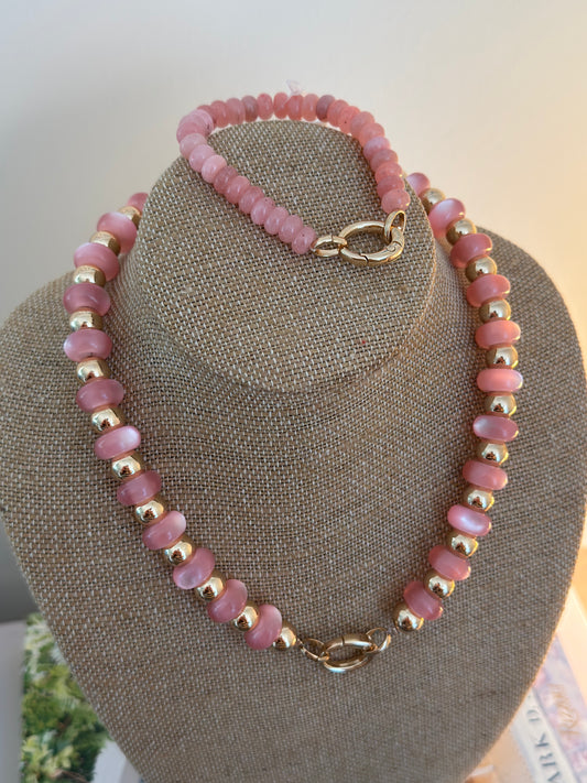 Summer Beaded Bracelet - Pink