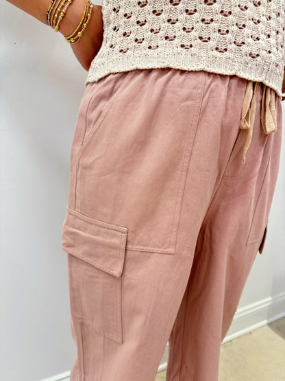 Dusty Pink Cargo Pant