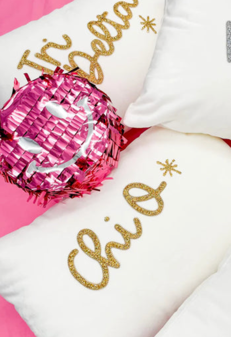 Sparkle and Shine Sorority Pillow