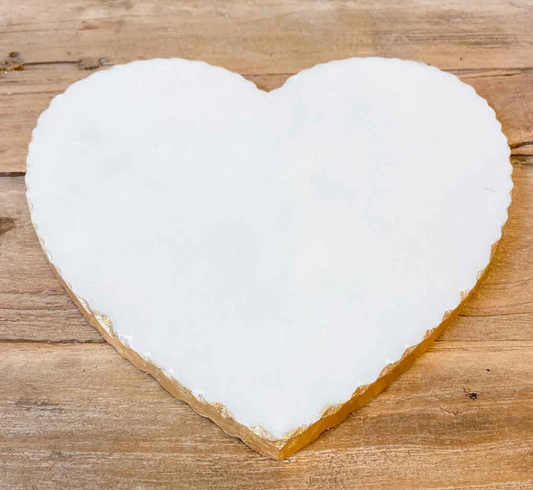 Heart Shaped Marble Serving Board