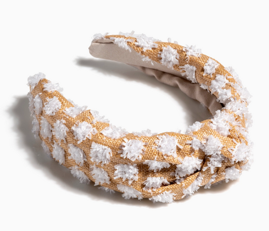 Natural Tufted Headband - WHITE