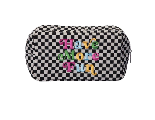 Have More Fun Checkered Bag