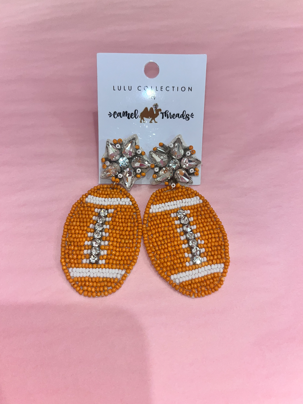 Football Beaded Earrings