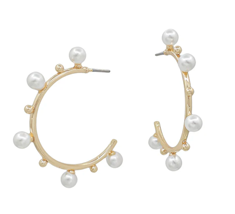 Pearl Hoop Earring