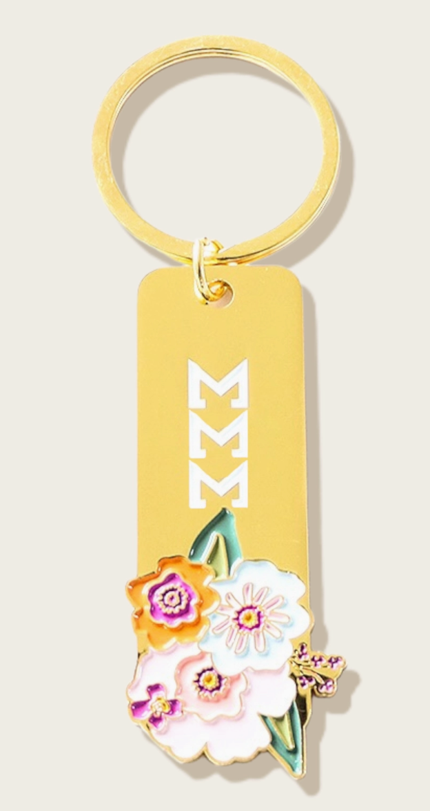 Floral Sorority Key Chain