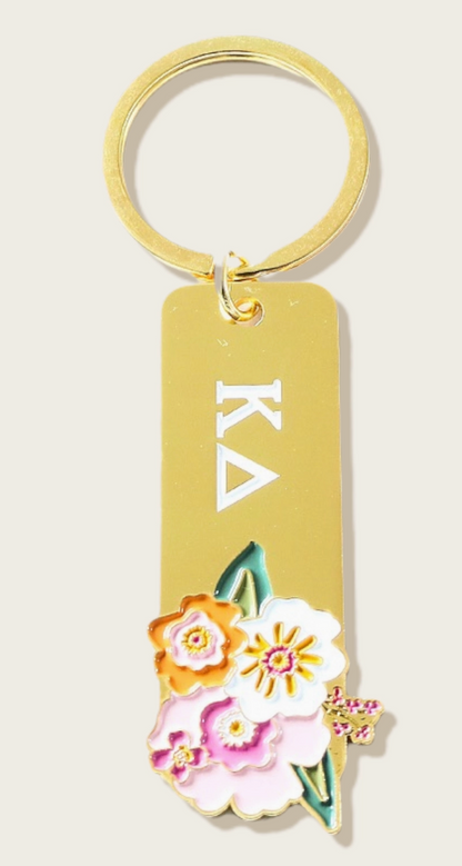 Floral Sorority Key Chain