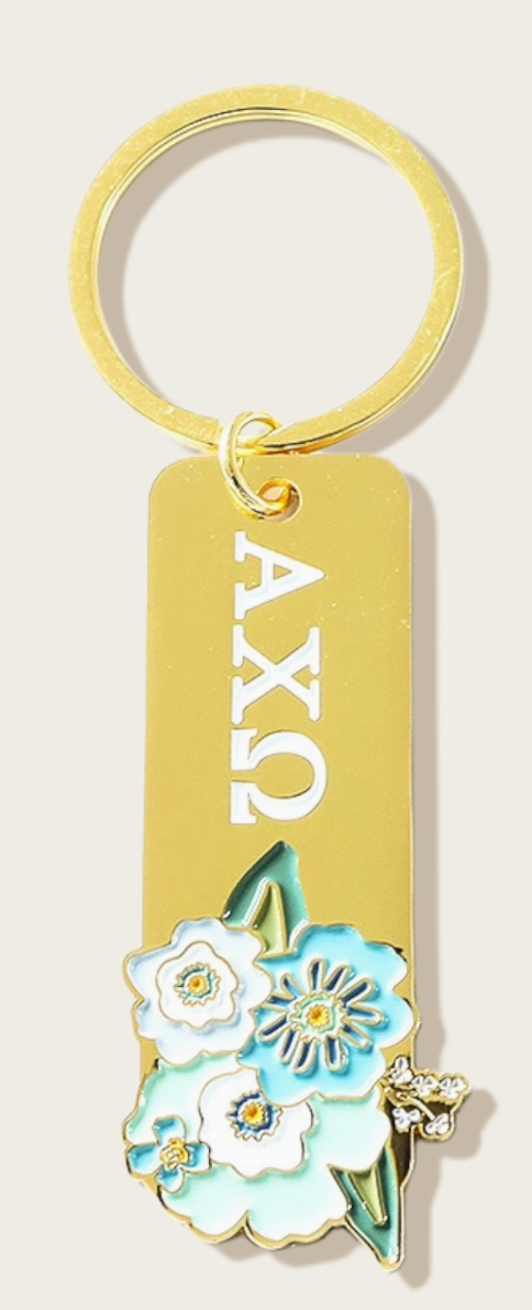 Floral Sorority Key Chain