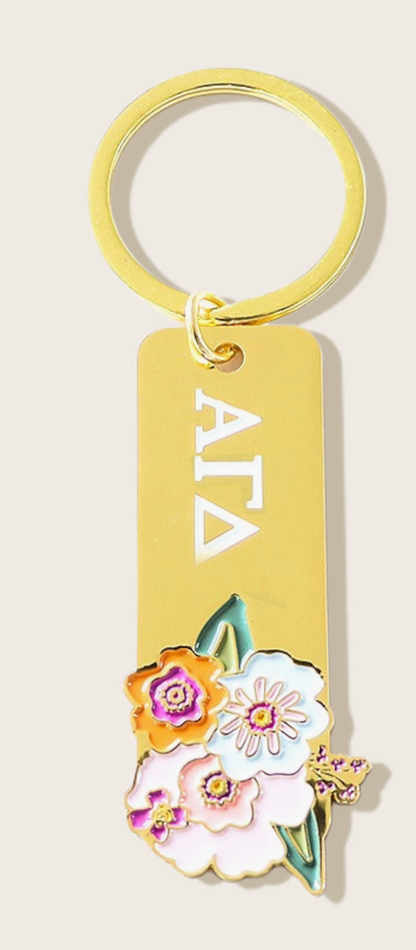 Floral Sorority Key Chain