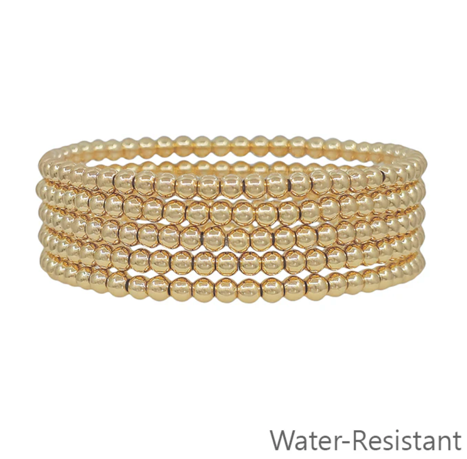 Gold Set of 5 Bracelet Stack