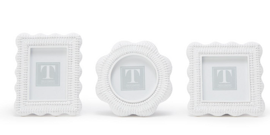 Scalloped Rattan Frames
