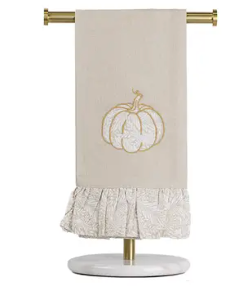 Pumpkin Ruffle Hand Towel