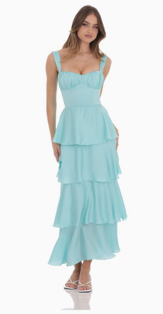 Ruffle Maxi Formal Dress
