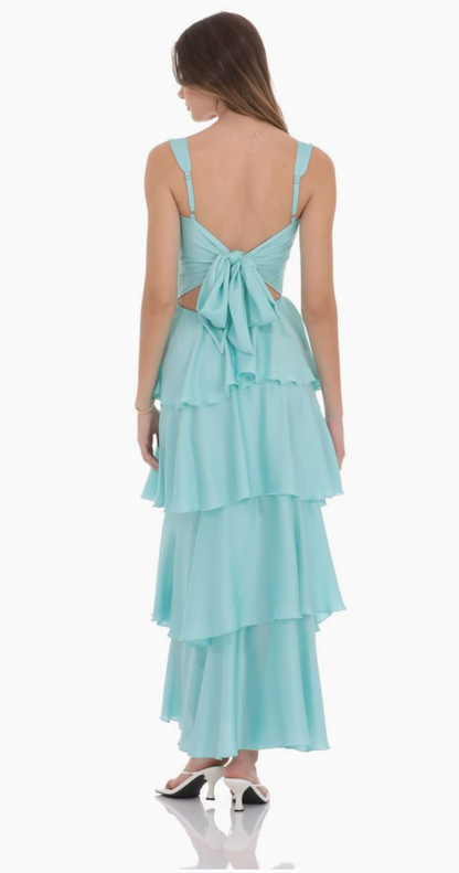 Ruffle Maxi Formal Dress