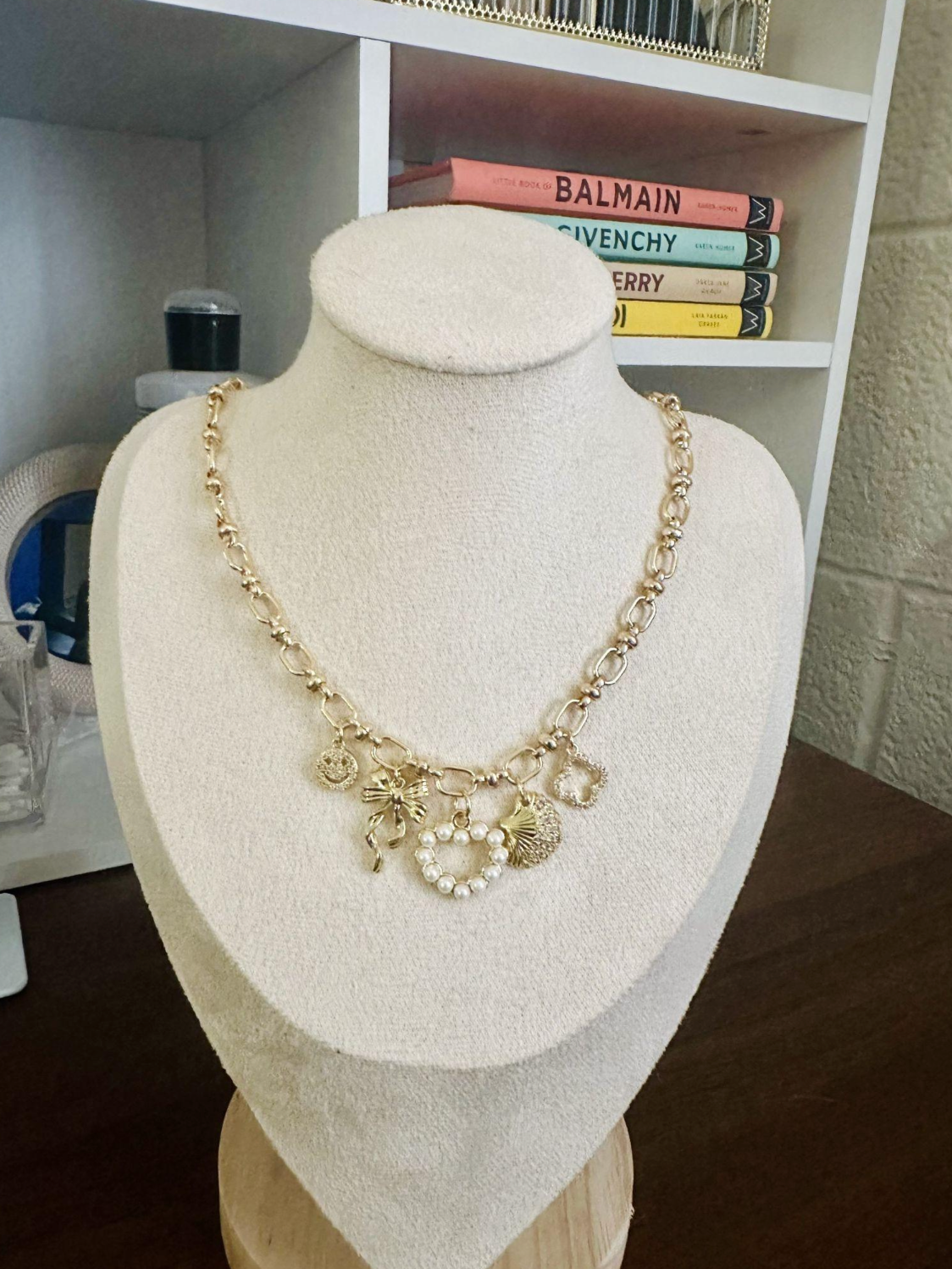 Pearl Heart Charm Necklace