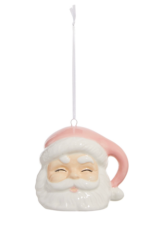 3.5" Pink Santa Ornament