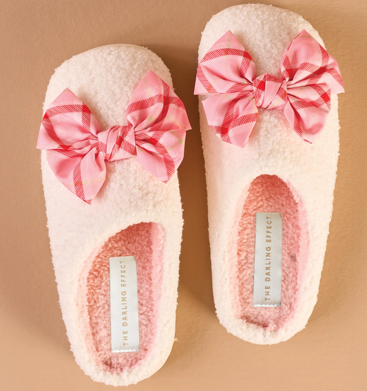 Plaid Betty Bow Slippers