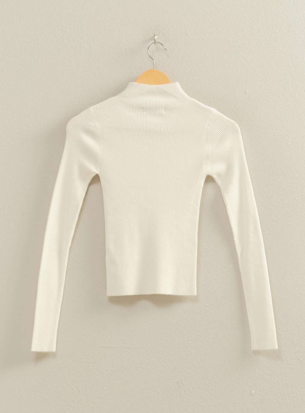 Cream Mock Neck Sweater