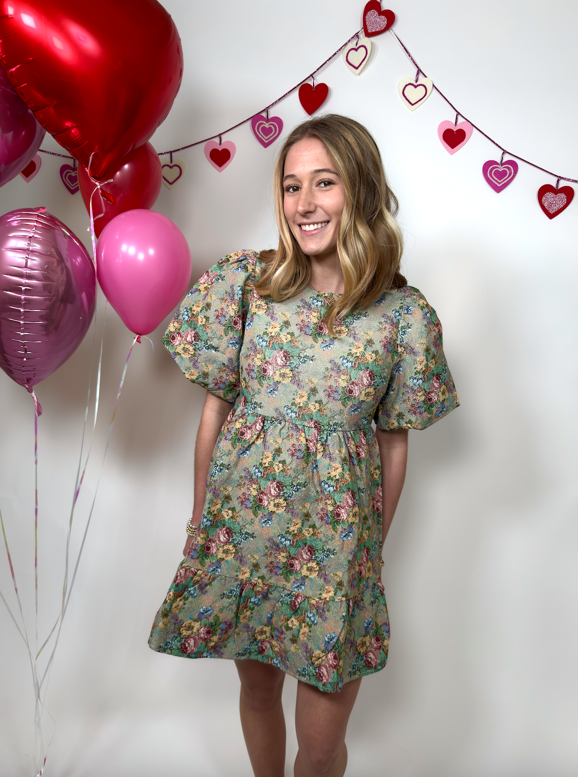 Floral Jacquard Dress