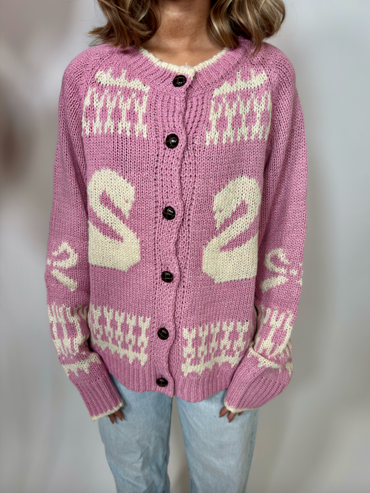 Swan Cardigan Sweater