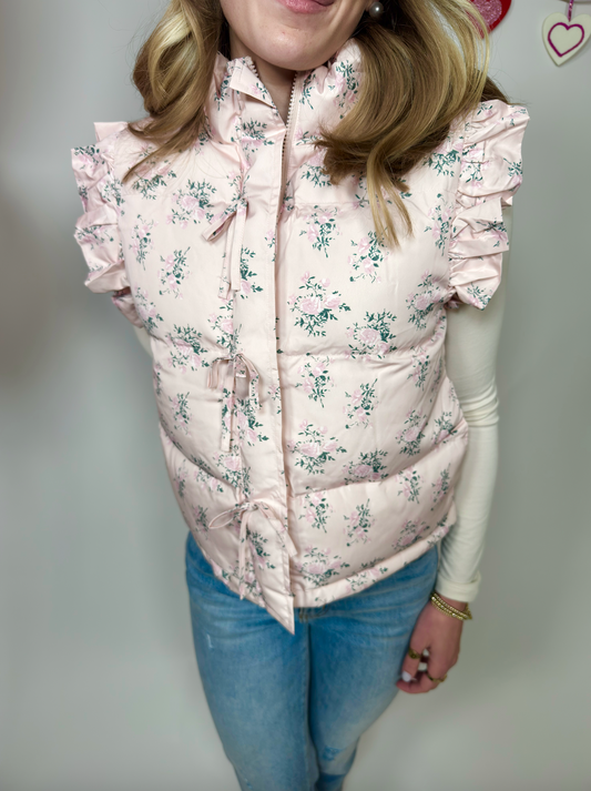 Bow Floral Vest