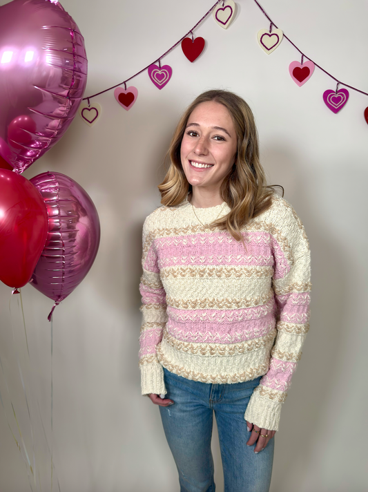 Pink Stripe Sweater