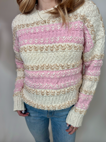 Pink Stripe Sweater