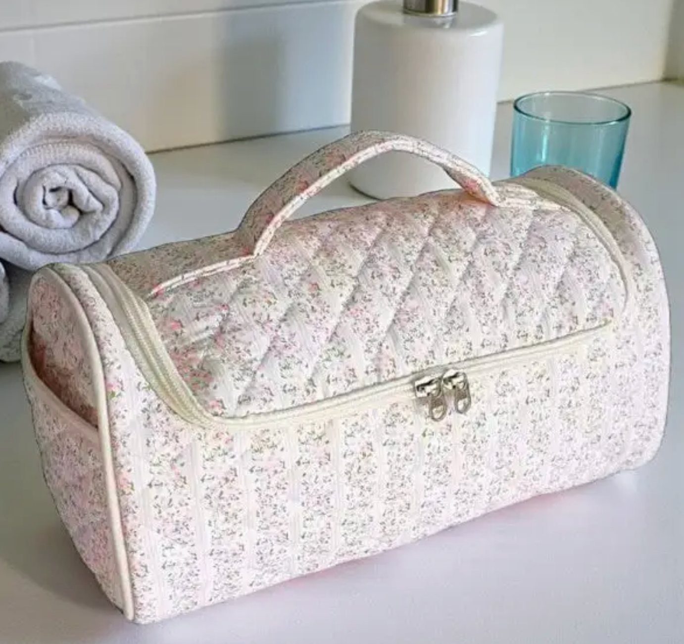 Quilted Cosmetic Bag