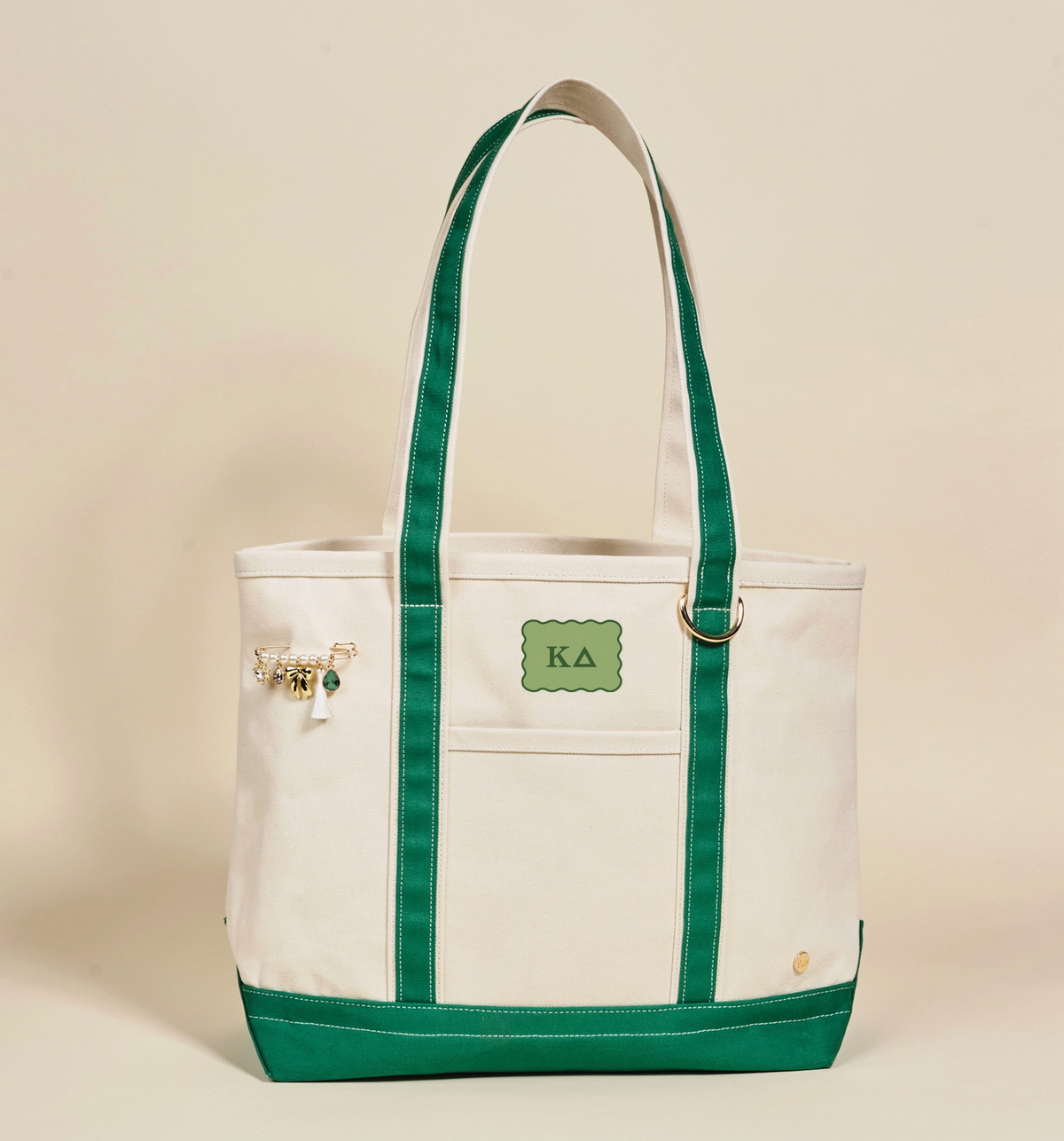 Sorority Canvas Tote with Pin