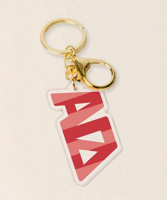 Sorority Stripe Key Chain