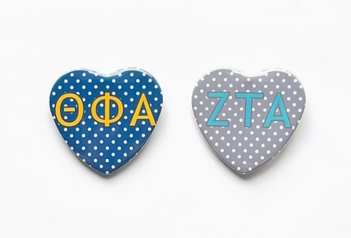 Sorority Heart Button