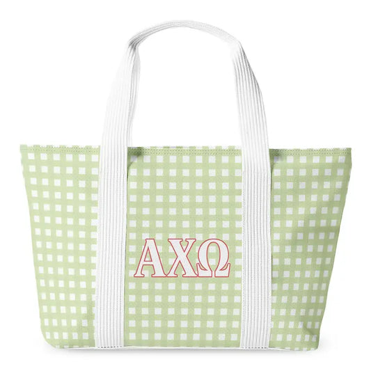 Sorority Gingham Tote Bag