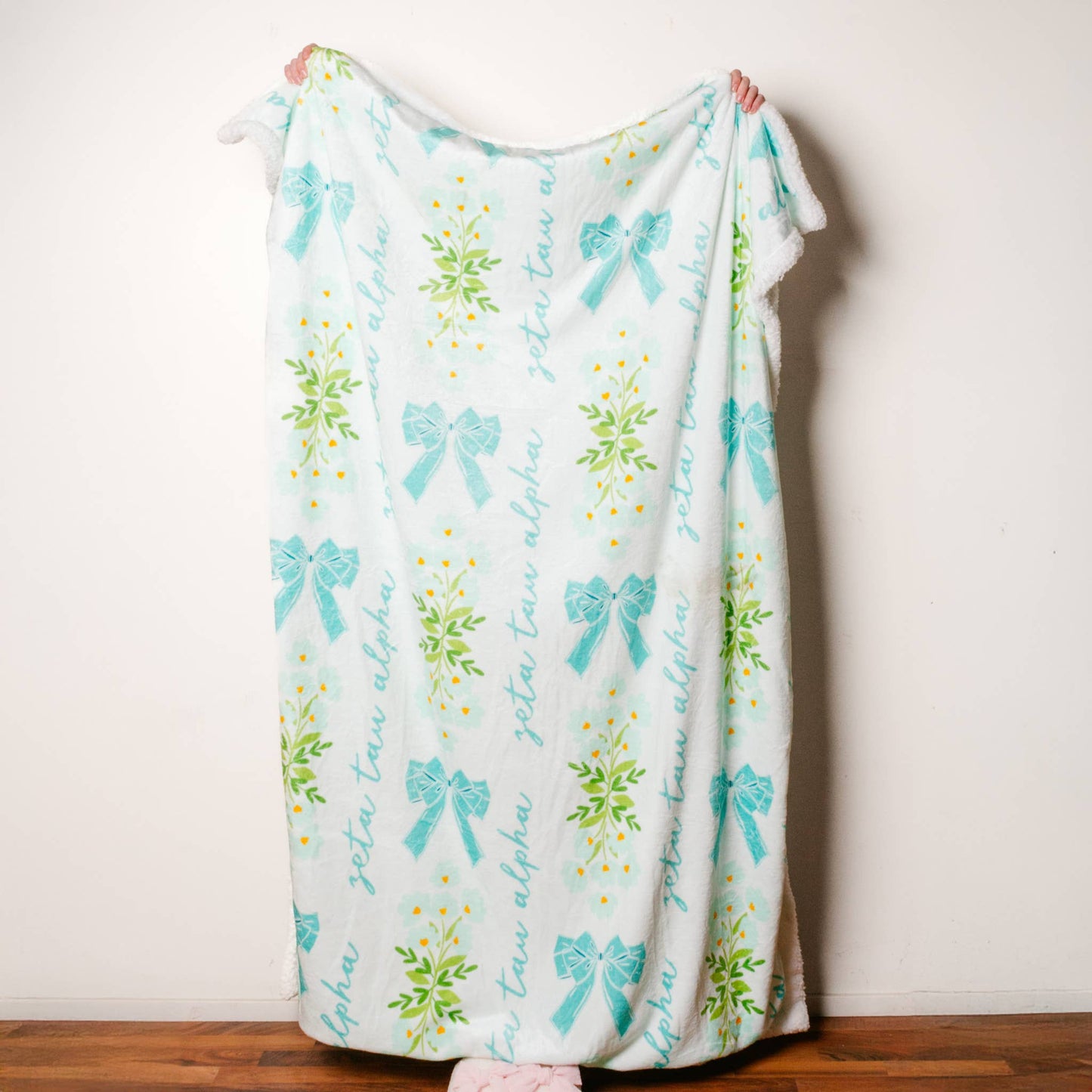 Sorority Bow Sherpa Blanket