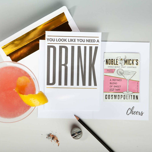 Cocktail and Cards / Need a Drink Card: Cosmopolitan