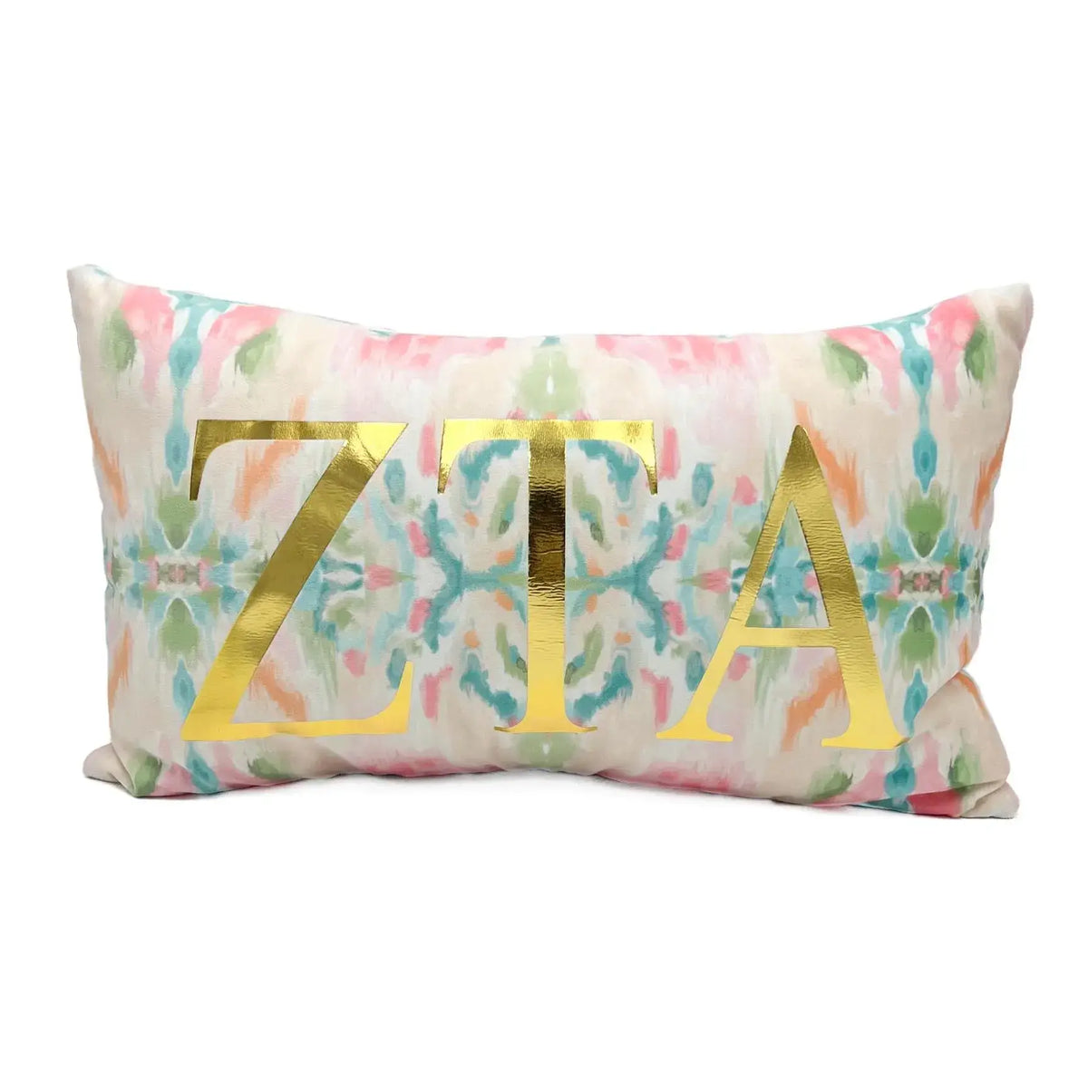 ZTA Gold Foil Kaleidoscope sorority Pillow