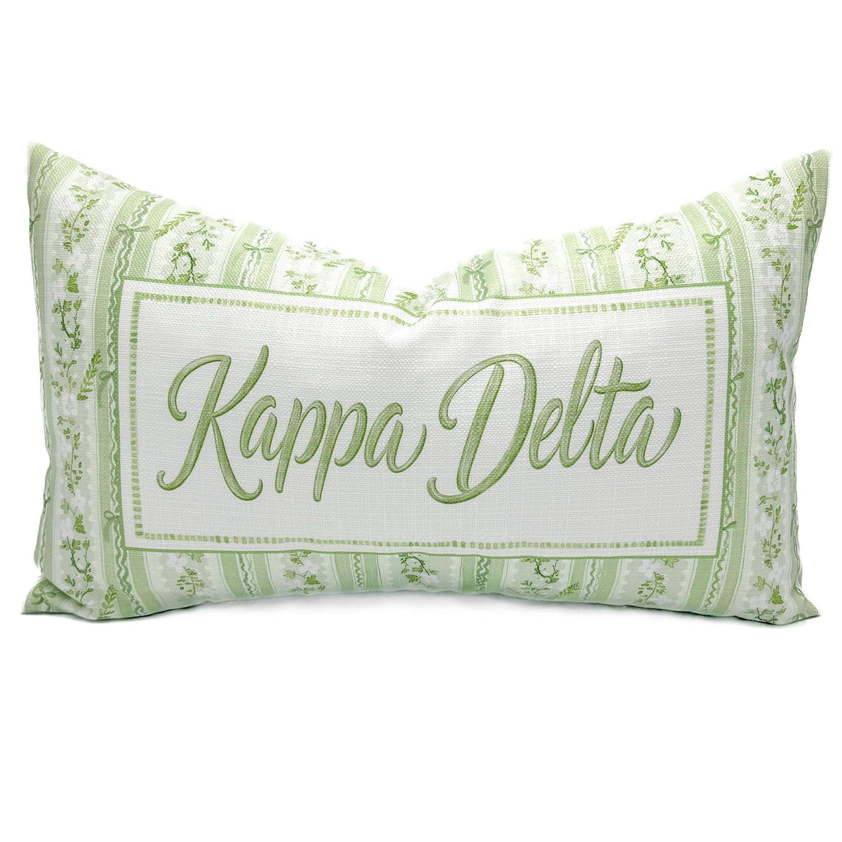 Kappa Delta KD Grandmillennial Sorority Pillow: Velvet