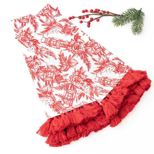 Nutcracker Toile Tassel Kitchen Towel Pack