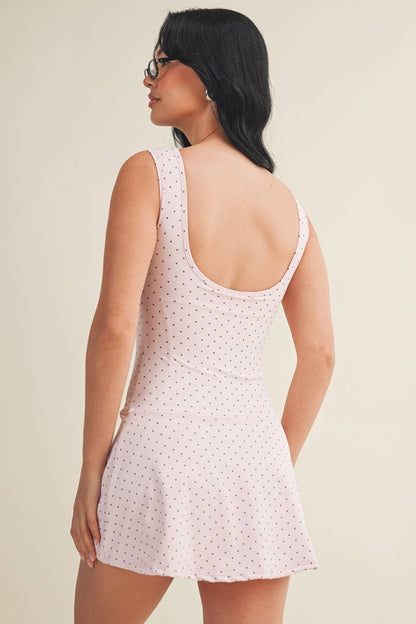 Polka Dot Athletic Dress: PINK