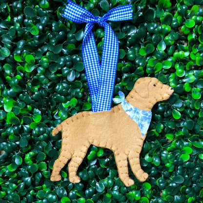 Preppy Labrador Ornaments: Black
