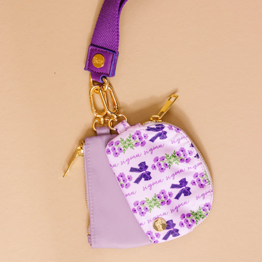 Sorority Double Pouch Wristlet