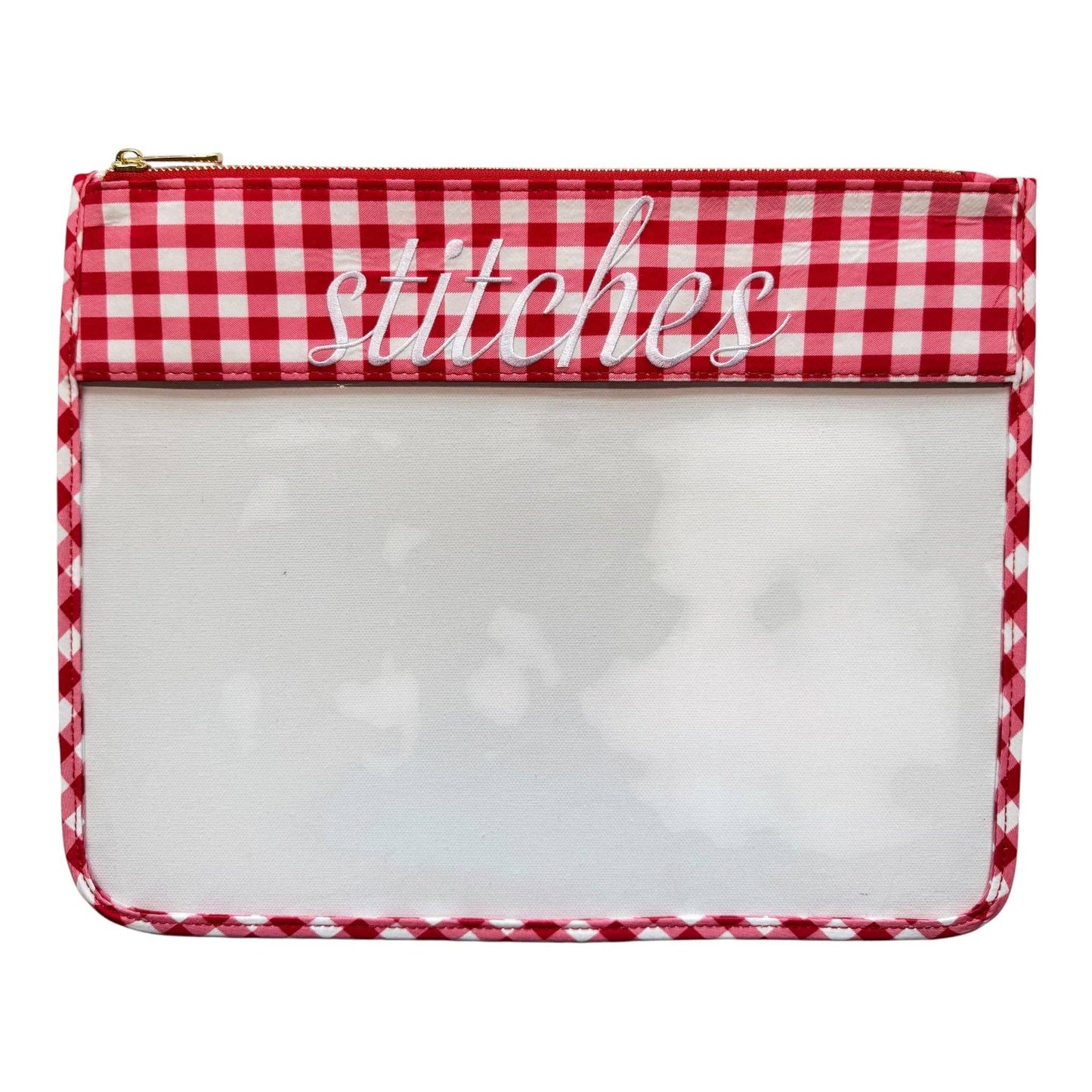 Stitches Red & Pink Gingham Project Bag