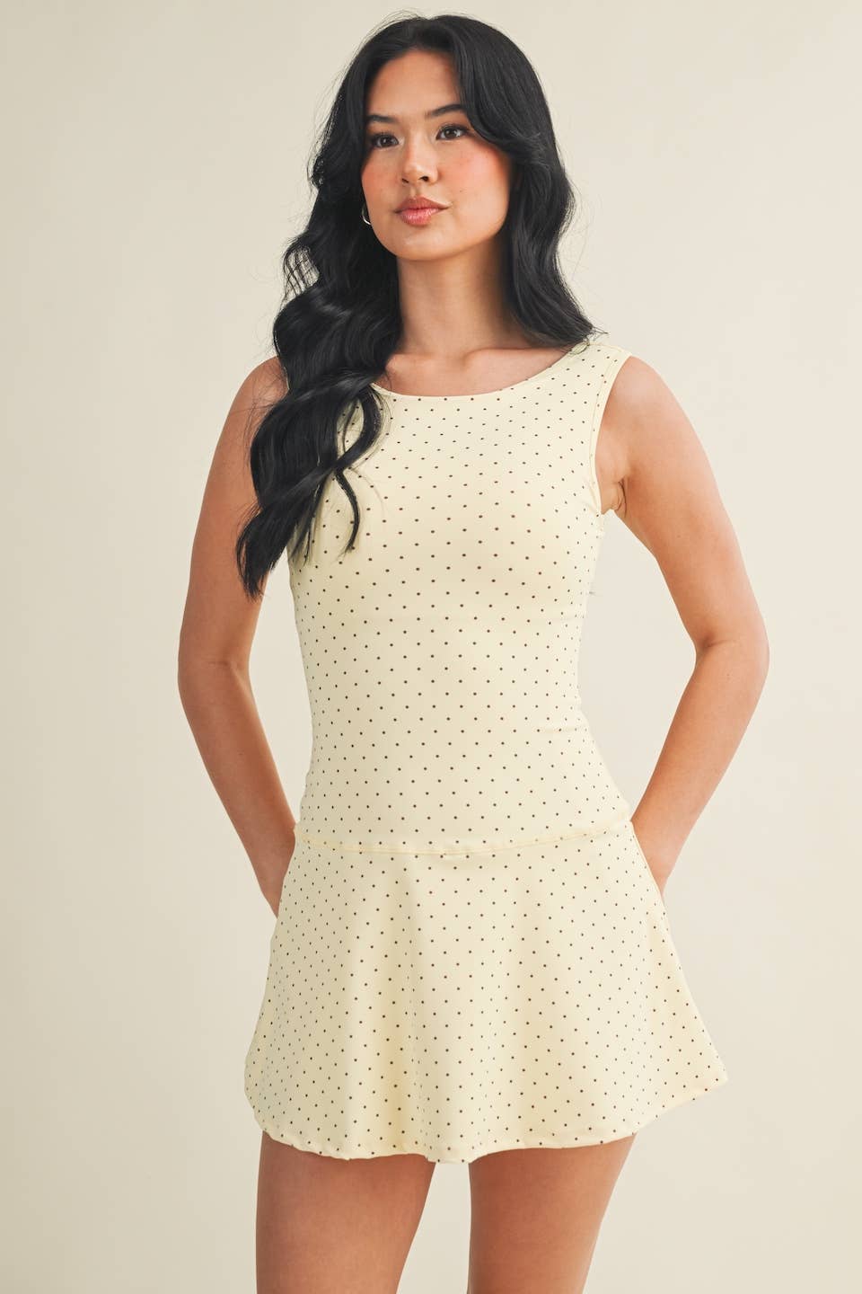 Polka Dot Athletic Dress: LEMON