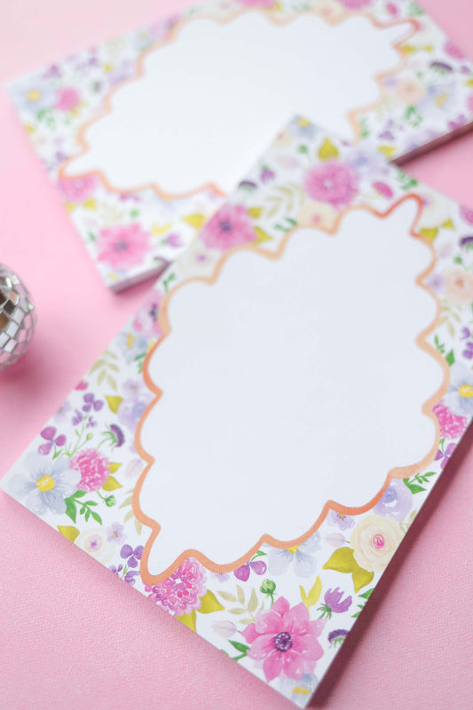 Whimsical Floral Border Notepad
