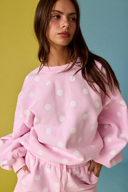 Polka Dot Fleece Set