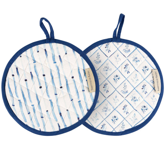 Blue Florals Hot Pad Pack of 2