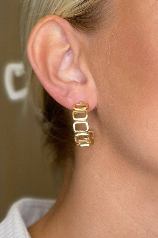 Addy Earrings: SATIN GOLD
