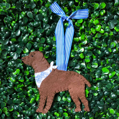 Preppy Labrador Ornaments: Black