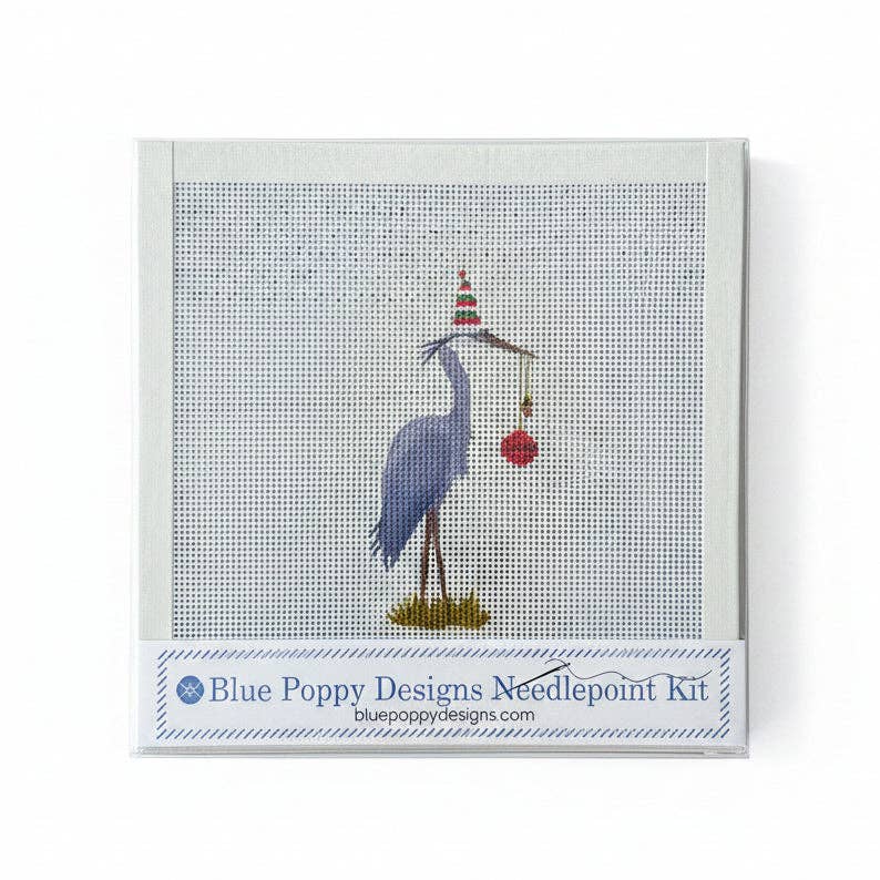 Christmas Heron Needlepoint Kit