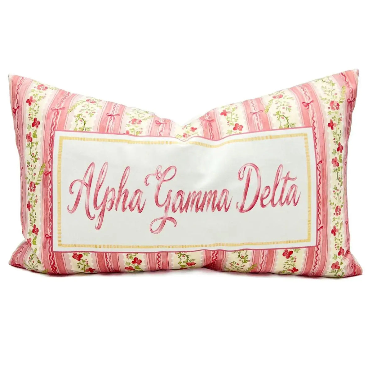 Alpha Gamma Delta Grandmillennial Sorority Pillow